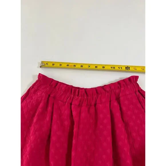 Merlette Smocked Waist Textured Shorts 4 inch Womens Medium Hot Pink Beach Artsy - Picture 6 of 15